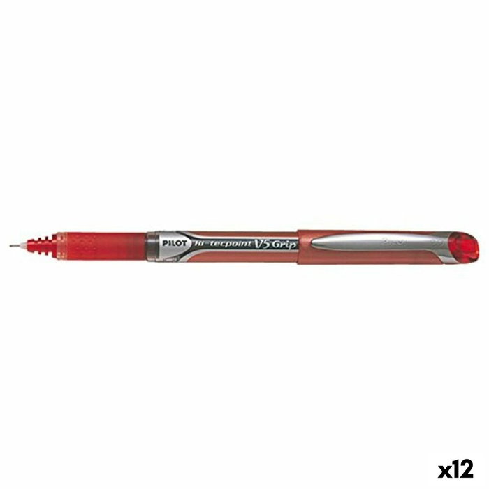 Pilot Roller Tinta Líquida V-5 Hi-Tecpoint Rojo (Set de 12)