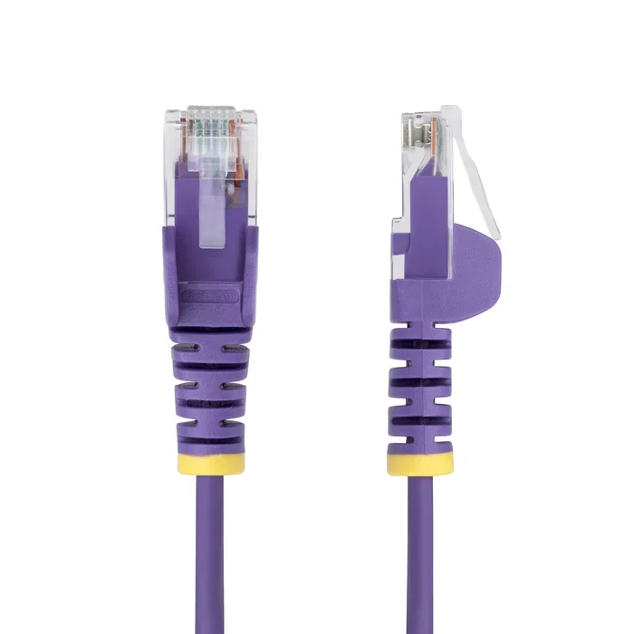 StarTech.com N6PAT7MPLS Cable de Red Ethernet Cat6 Slim Delgado 7m - Púrpura - U/UTP (UTP) - Conectores RJ45 sin Enganche - Compatible con PoE++ (IEEE 802.3bt) 100W - LSZH