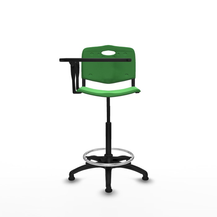 PIQUERAS Y CRESPO Taburete Robledo giratorio verde con brazo para diestros PIQUERAS Y CRESPO Taburete Robledo giratorio verde con brazo para diestros