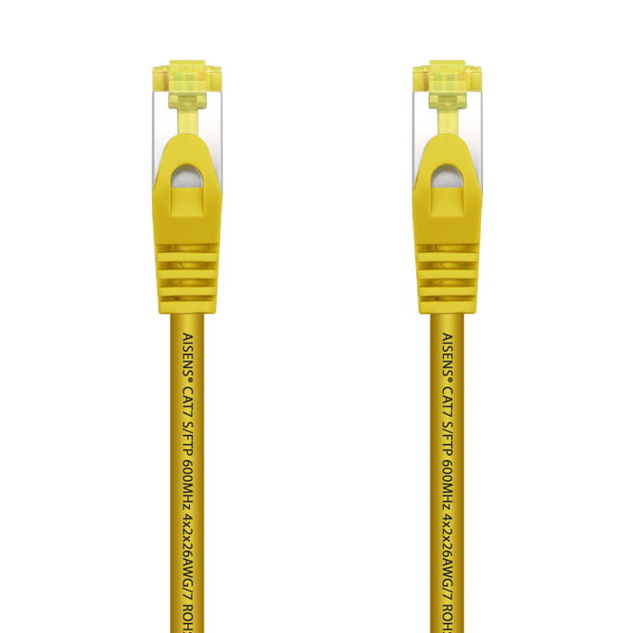 AISENS - CABLE DE RED LATIGUILLO RJ45 LSZH CAT.7 600 MHZ S/FTP PIMF AWG26, AMARILLO, 2.0M AISENS - CABLE DE RED LATIGUILLO RJ45 LSZH CAT.7 600 MHZ S/FTP PIMF AWG26, AMARILLO, 2.0M