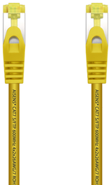 AISENS - CABLE DE RED LATIGUILLO RJ45 LSZH CAT.7 600 MHZ S/FTP PIMF AWG26, AMARILLO, 2.0M