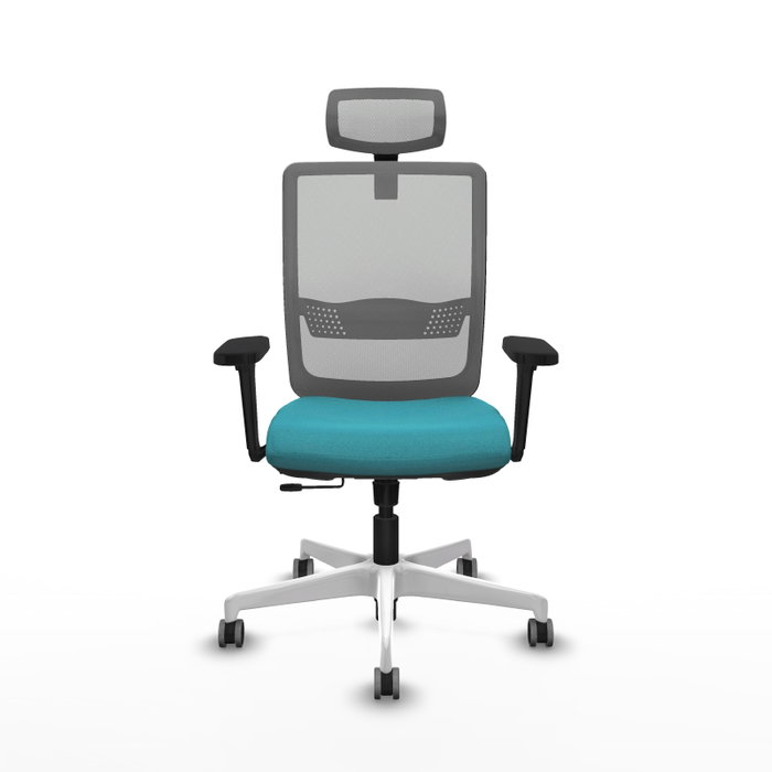 PIQUERAS Y CRESPO Silla de oficina Haches con mecanismo Sincro/Traslack, Turquesa y Gris PIQUERAS Y CRESPO Silla de oficina Haches con mecanismo Sincro/Traslack, Turquesa y Gris