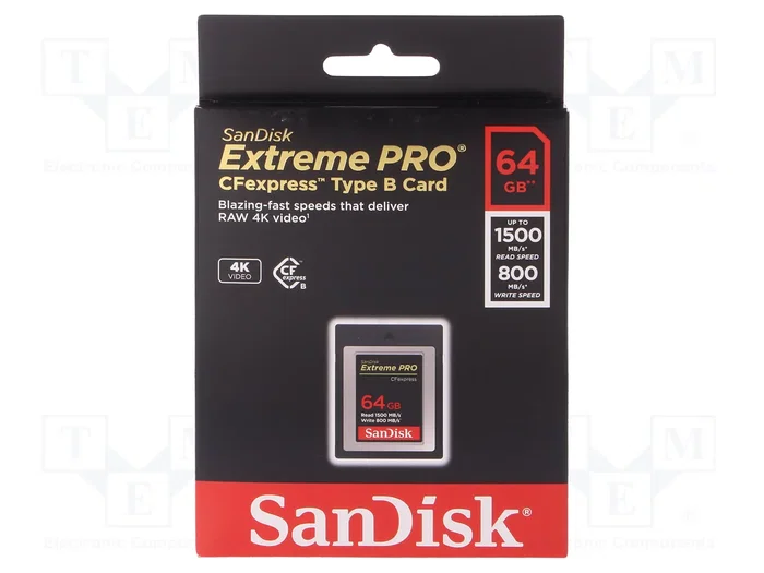 SanDisk Extreme PRO CFexpress Type B 64GB SanDisk Extreme PRO CFexpress Type B 64GB