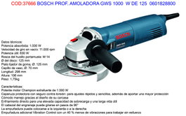 BOSCH GWS 1000 W de 125 mm