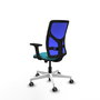 PIQUERAS Y CRESPO Silla de oficina Motilla con mecanismo Sincro, Tela Turquesa y Malla Azul