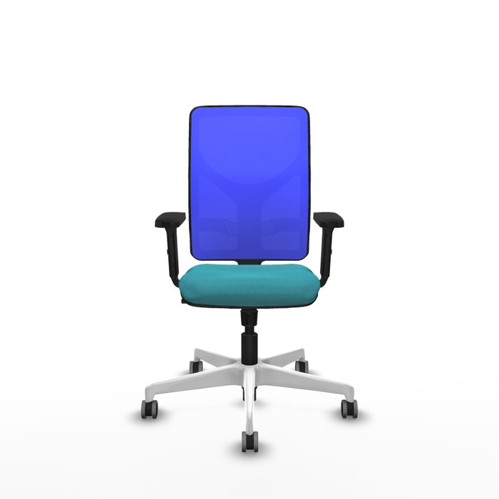 PIQUERAS Y CRESPO Silla de oficina Motilla con mecanismo Sincro, Tela Turquesa y Malla Azul PIQUERAS Y CRESPO Silla de oficina Motilla con mecanismo Sincro, Tela Turquesa y Malla Azul