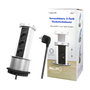 LogiLink LPS235A Regleta Emergente de 3 Tomas, Negro/Plata