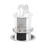 LogiLink LPS235A Regleta Emergente de 3 Tomas, Negro/Plata