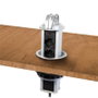 LogiLink Regleta de enchufes pop-up con 3 tomas de seguridad, 100 mm