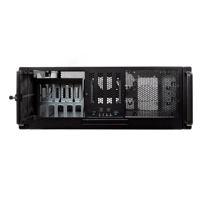 Unykach UK4329 - Caja de Servidor Rack 19" 4U con Rejilla Frontal, Filtro Antipolvo, USB 3.0, USB Type-C (2ª Gen), Soporte ATX, Bahías para HDD/ODD - Negro/Plata Unykach UK4329 - Caja de Servidor Rack 19" 4U con Rejilla Frontal, Filtro Antipolvo, USB 3.0, USB Type-C (2ª Gen), Soporte ATX, Bahías para HDD/ODD - Negro/Plata