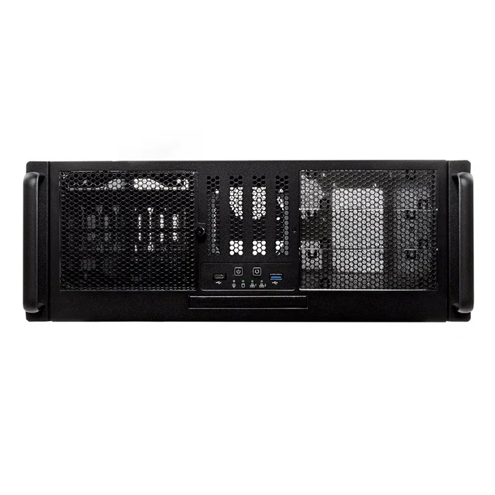 Unykach UK4329 - Caja de Servidor Rack 19" 4U con Rejilla Frontal, Filtro Antipolvo, USB 3.0, USB Type-C (2ª Gen), Soporte ATX, Bahías para HDD/ODD - Negro/Plata Unykach UK4329 - Caja de Servidor Rack 19" 4U con Rejilla Frontal, Filtro Antipolvo, USB 3.0, USB Type-C (2ª Gen), Soporte ATX, Bahías para HDD/ODD - Negro/Plata