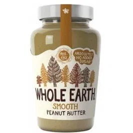WHOLE EARTH Crema de Cacahuete Original Suave, Tarro de 454 g (1 lb), Bio, Ingredientes Sostenibles, Vegano y Sin Gluten