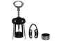 DKD Home Decor Set de 3 Vino Basicos Negro Natural 14.5 x 5.4 x 21 cm