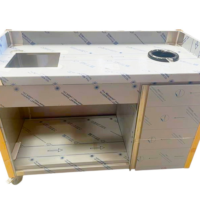 Ideacer Carro Recogida Menaje de Acero Inoxidable, 150x70x102 cm - Carro Transporte y Almacenaje