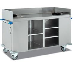 Ideacer Carro Recogida Menaje de Acero Inoxidable, 150x70x102 cm - Carro Transporte y Almacenaje