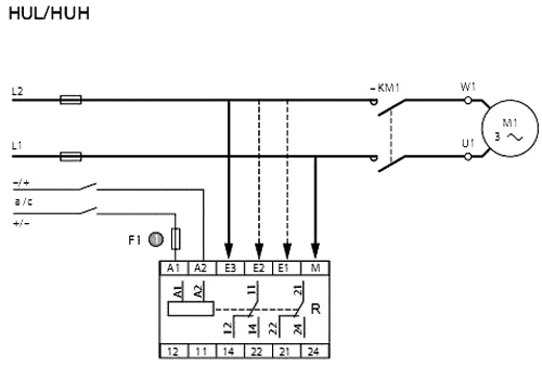 CROUZET HUH Relé de monitorización de tensión 24-240V AC/DC DPDT