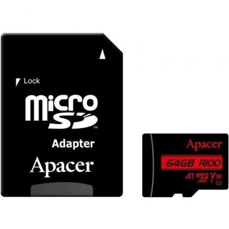 Apacer Tarjeta de Memoria 64GB SDXC UHS-I Clase 10 100MB/s con Adaptador Apacer Tarjeta de Memoria 64GB SDXC UHS-I Clase 10 100MB/s con Adaptador