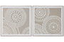 DKD Home Decor Cuadro Lienzo con Círculos Pack de 2