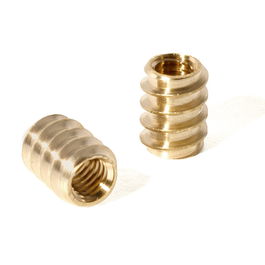 HERRAJES ALK Tuerca Embutir Laton Rosca Madera D6-8 M4 para Pomos y Tiradores