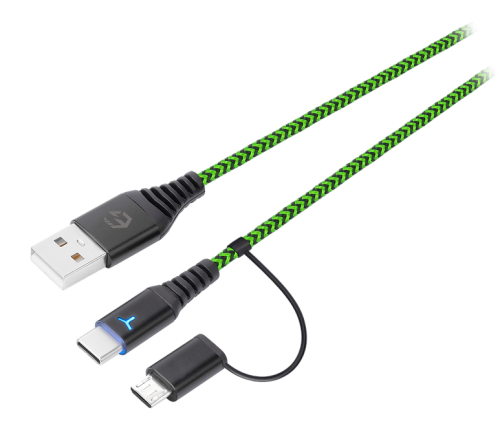 EgoGear SCH10-XX-GN Cable USB 3 m USB A a USB C Negro Verde