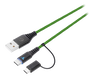 EgoGear SCH10-XX-GN Cable USB 3 m USB A a USB C Negro Verde