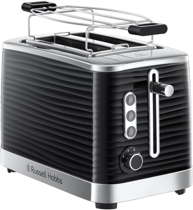 Russel Hobbs 24371-56 Tostador Inspire Negro para 2 Rebanadas con Ranuras Anchas, Regulador de Tueste y Bandeja Recogemigas Russel Hobbs 24371-56 Tostador Inspire Negro para 2 Rebanadas con Ranuras Anchas, Regulador de Tueste y Bandeja Recogemigas