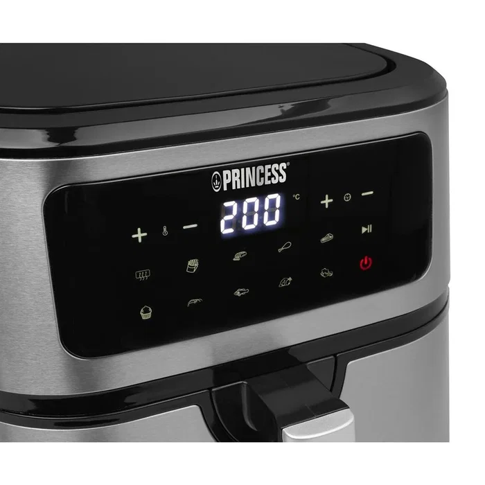 Princess 183043 Freidora de Aire Digital sin Aceite, 7 Litros de Capacidad, 1800W, 10 Programas, Panel Táctil, Negro