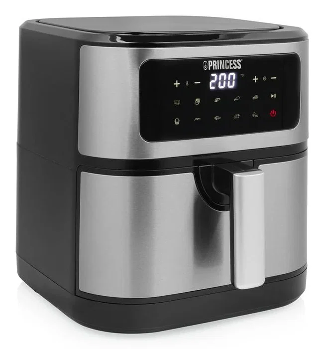 Princess 183043 Freidora de Aire Digital sin Aceite, 7 Litros de Capacidad, 1800W, 10 Programas, Panel Táctil, Negro