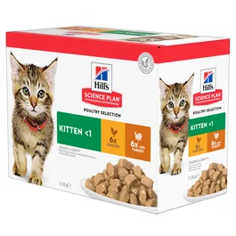 Hill's Science Plan Kitten Pollo y Pavo 12x85g Multipack