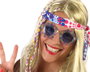 Gafas de Sol Flores Hippie Azul Mujer Adulto