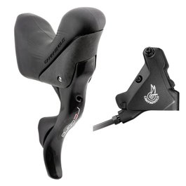 Campagnolo Record EP Maneta Freno/Cambio Derecha Hidráulico 12V Pinza Trasera Flat Mount 160 mm Negro