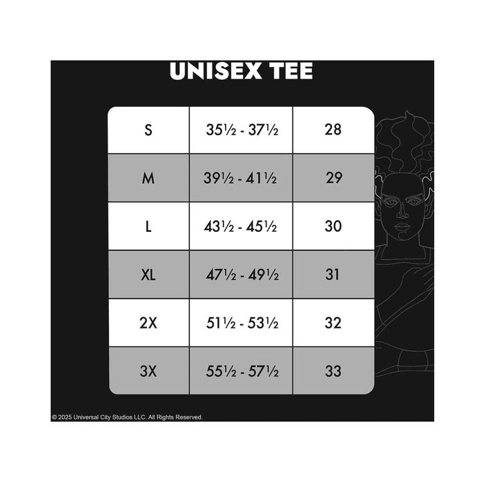 Universal Monsters by Loungefly Tee Camiseta Unisex Bride of Frankenstein talla M
