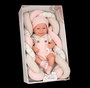 Muñecas Arias Muñeca Elegance Zoe Rosa 42 cm con Cojín, Cuerpo de Vinilo, para Niña