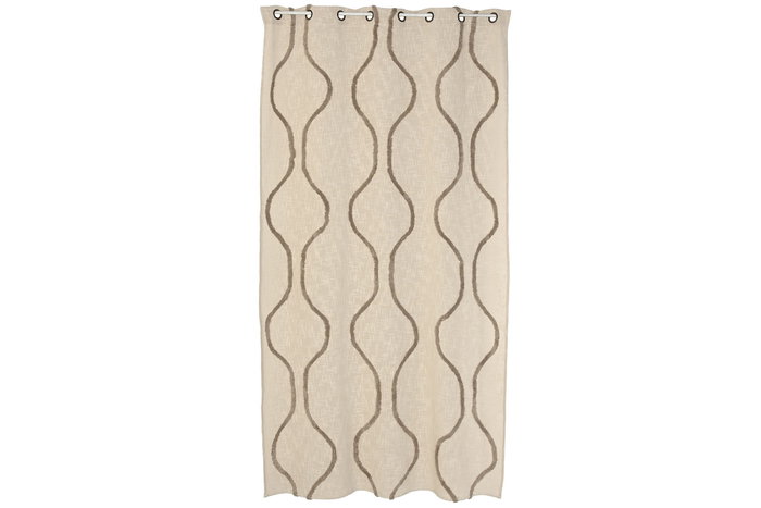 DKD Home Decor Cortina Boho Beige 260 x 140 cm (2 Unidades) DKD Home Decor Cortina Boho Beige 260 x 140 cm (2 Unidades)