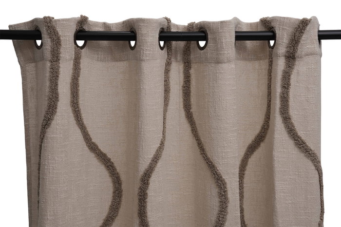 DKD Home Decor Cortina Boho Beige 260 x 140 cm (2 Unidades) DKD Home Decor Cortina Boho Beige 260 x 140 cm (2 Unidades)