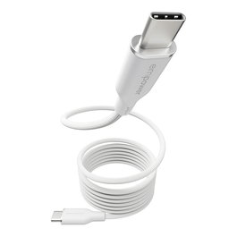PanzerGlass empower Magnetic Cable USB-C to USB-C 240W, USB 2.0, 1.5m, Color Blanco Plateado, 1 Unidad