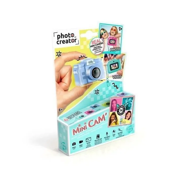 Canal Toys Cámara Digital Mini Cam Retro Azul CTCLK059 con Tarjeta SD de 1GB Incluida