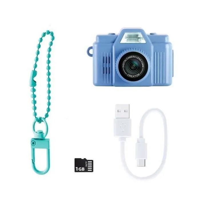 Canal Toys Cámara Digital Mini Cam Retro Azul CTCLK059 con Tarjeta SD de 1GB Incluida