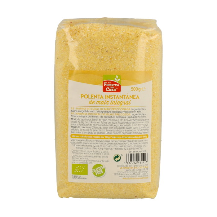 La Finestra sul Cielo Polenta Instantánea Maíz Integral Bio Sin Gluten 500g La Finestra sul Cielo Polenta Instantánea Maíz Integral Bio Sin Gluten 500g