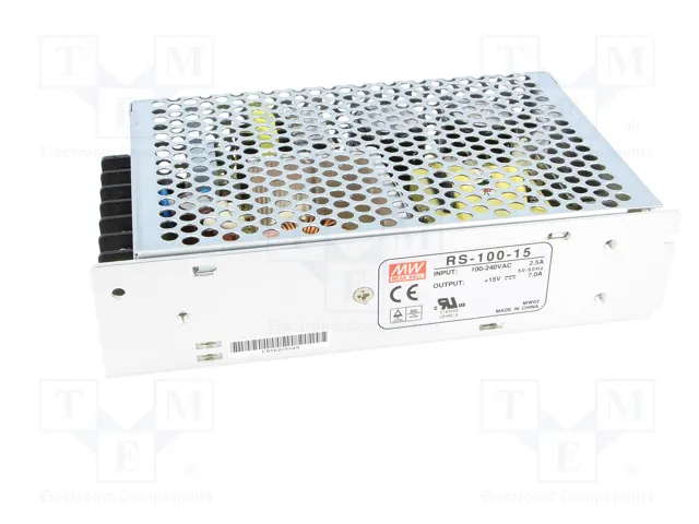 MEAN WELL RS-100 Alimentador de Impulso 100W 15VDC