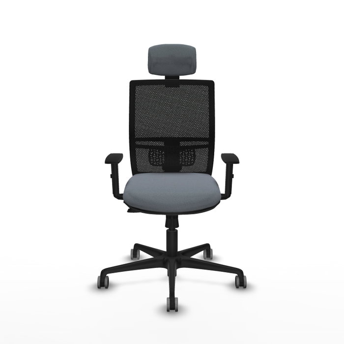 PIQUERAS Y CRESPO Silla de oficina Yunquera con mecanismo Sincro/Traslack, Gris y Negro PIQUERAS Y CRESPO Silla de oficina Yunquera con mecanismo Sincro/Traslack, Gris y Negro