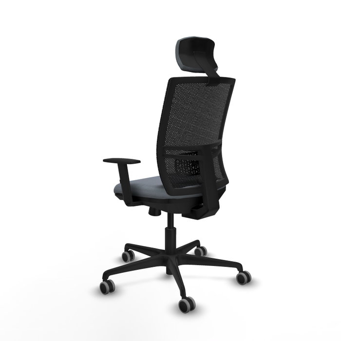 PIQUERAS Y CRESPO Silla de oficina Yunquera con mecanismo Sincro/Traslack, Gris y Negro PIQUERAS Y CRESPO Silla de oficina Yunquera con mecanismo Sincro/Traslack, Gris y Negro