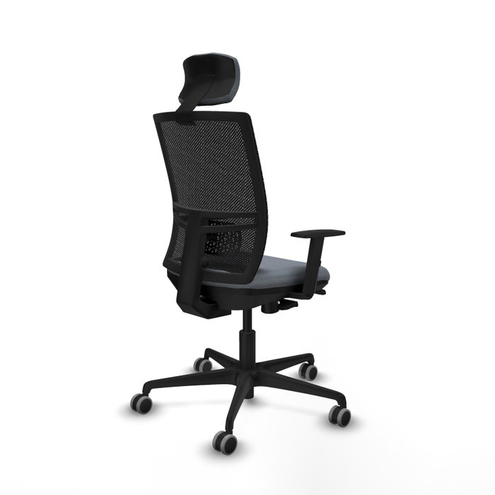 PIQUERAS Y CRESPO Silla de oficina Yunquera con mecanismo Sincro/Traslack, Gris y Negro PIQUERAS Y CRESPO Silla de oficina Yunquera con mecanismo Sincro/Traslack, Gris y Negro