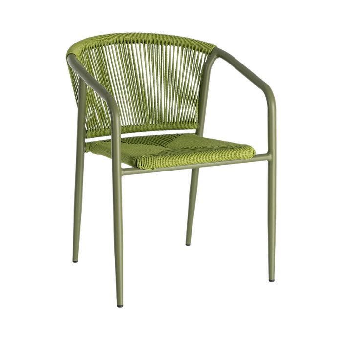 Silla Apilable Aluminio-Rattán Pe 57 X 60 X 77,50 cm (Set de 2) Silla Apilable Aluminio-Rattán Pe 57 X 60 X 77,50 cm (Set de 2)