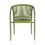 Silla Apilable Aluminio-Rattán Pe 57 X 60 X 77,50 cm (Set de 2)