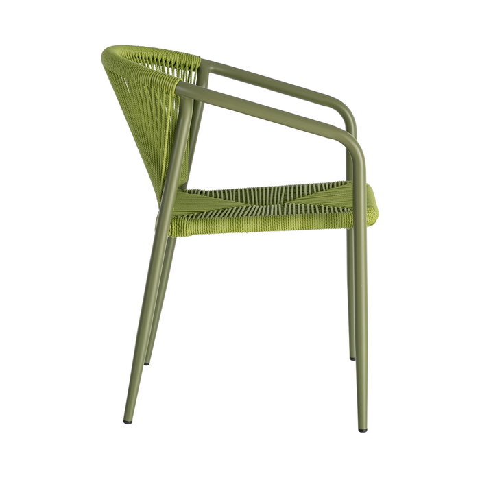 Silla Apilable Aluminio-Rattán Pe 57 X 60 X 77,50 cm (Set de 2) Silla Apilable Aluminio-Rattán Pe 57 X 60 X 77,50 cm (Set de 2)