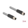 DeLOCK 80540 Cable para sensor/actuador M12 Macho/Hembra 3 m Gris