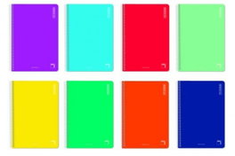 PACSA Paquete de 10 cuadernos espiral de hojas lisas, formato folio, colores surtidos
