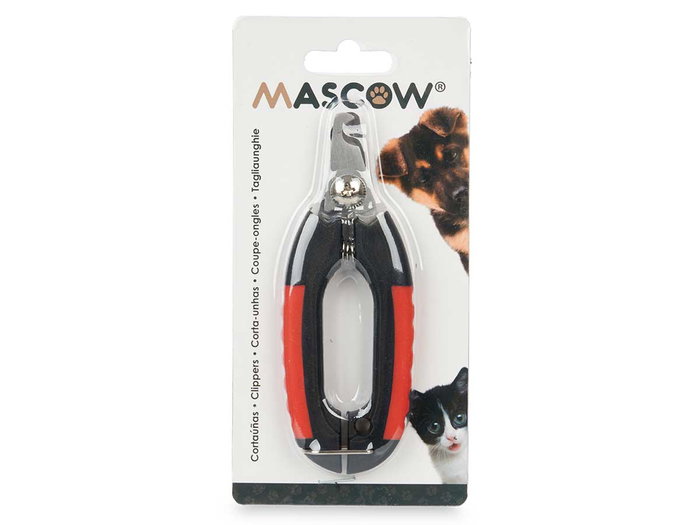 Mascow Cortauñas Mascotas Mediano Metal Rojo y Negro 6 x 16 x 1.5 cm (Set de 24)