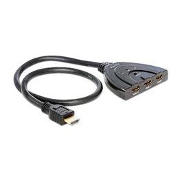 DeLOCK 87619 Conmutador HDMI Bidireccional 3 de 1, 4K 30 Hz